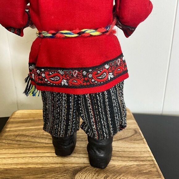 Vintage Handmade Russian Fabric Cloth Doll Porcelain Face 12” Folk Art - Picture 8 of 9